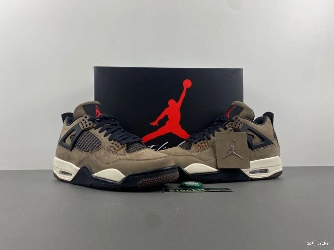 1st Kicks Jordan AJ4-882335 Travis Retro 4 Air Brown TS x Scott 0824